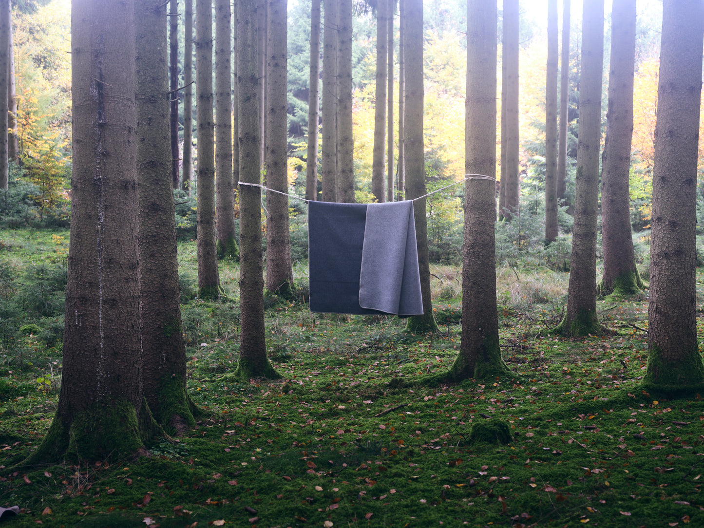 Merino Wolldecke Dunkelgrau-Grau