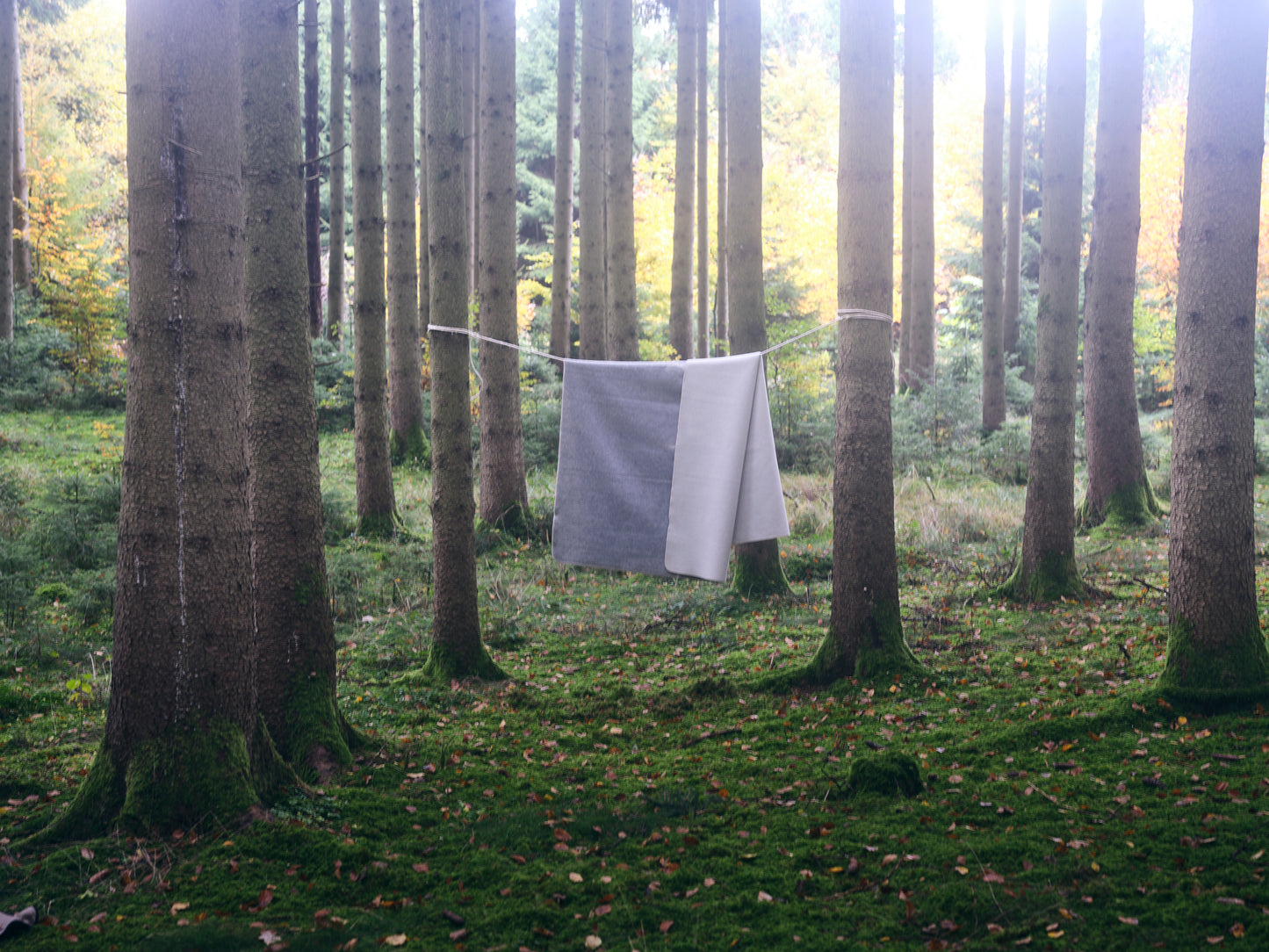 Merino Wolldecke Hellgrau-Natur